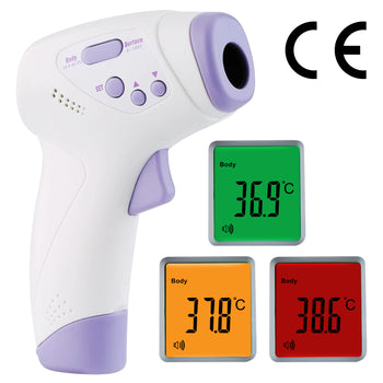 KB0294 Forehead Human Thermometer Fever Alert Tri-color LCD Display