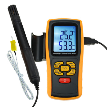 PD_57 Kibeland Instrument LCD Digital Humidity and Temperature Meter 2 In 1 Temperature Measurement, with Type K Thermocouple Sensor Probe