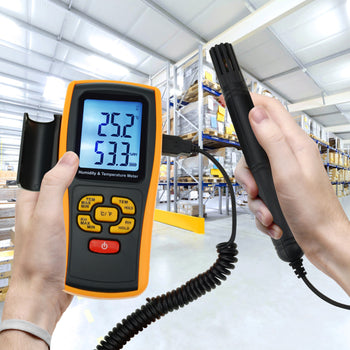 PD_57 Kibeland Instrument LCD Digital Humidity and Temperature Meter 2 In 1 Temperature Measurement, with Type K Thermocouple Sensor Probe