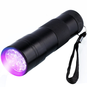 PD_52 Kibeland Blacklight UV Flashlight 12 LED Ultra Violet Flashlight Authenticate Notes, Stamp, Find Cloth Fluorescent Agents