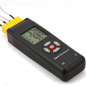 PD_6 Kibeland Instrument Digital Thermometer 4 Type-K Thermocouples Thermometer Large Display with Backlight